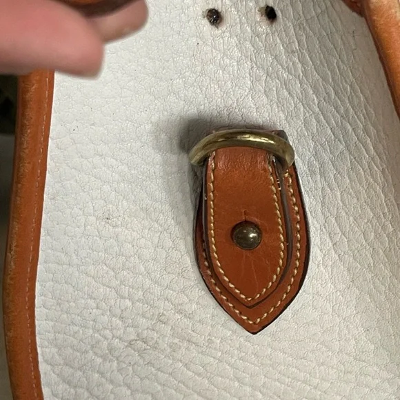 Dooney & Bourke Cream and Tan Satchel - Picture 5 of 14